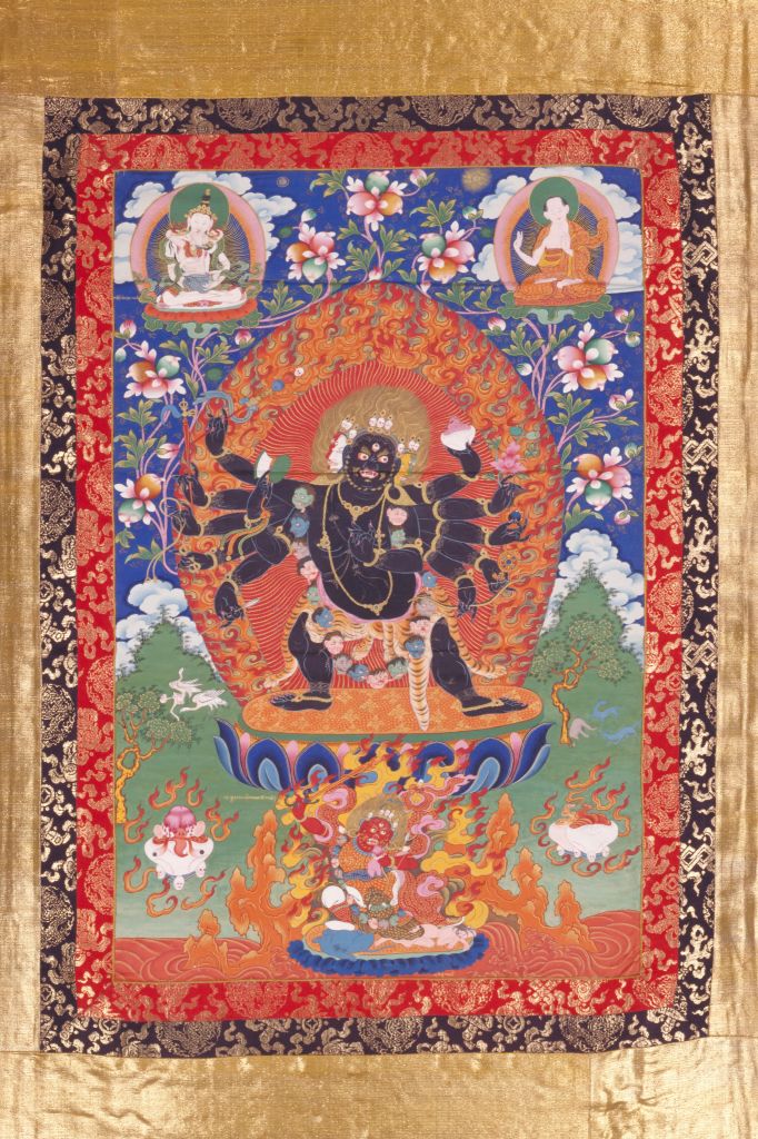 图片[1]-Black Avalokitesvara Thangka-China Archive